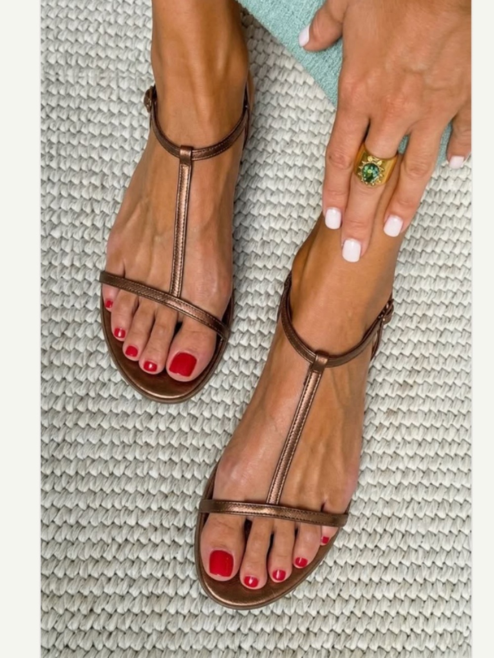 Rosalba Golden Sandals Spring